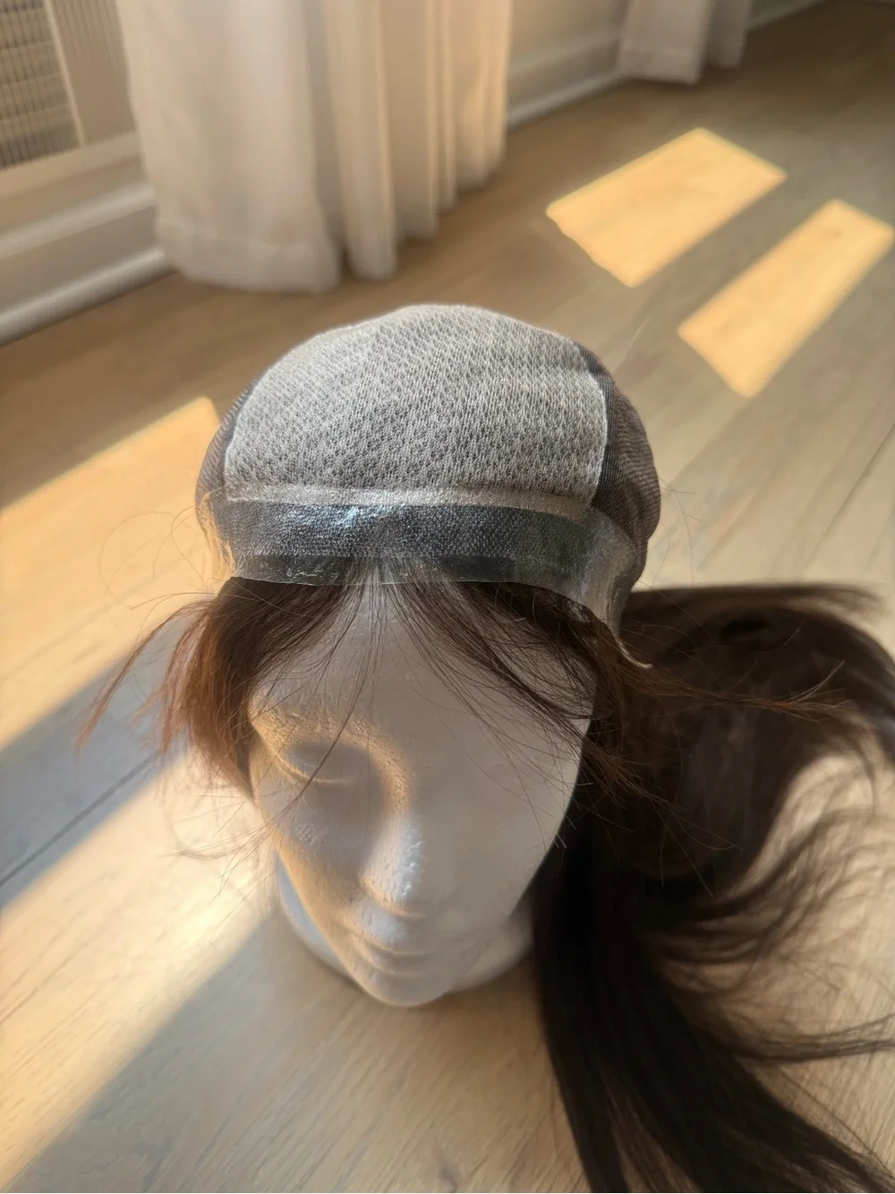 Human Hair wig dark brown